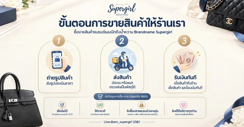 ขั้นตอนการขายแบรนด์เนม เปลี่ยนแบรนด์เนมเป็นเงินสด
