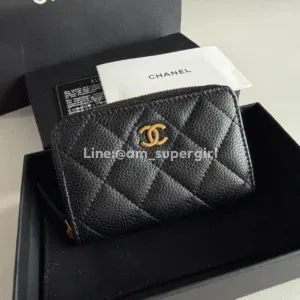 Chanel Card holder zip GHW holo31
