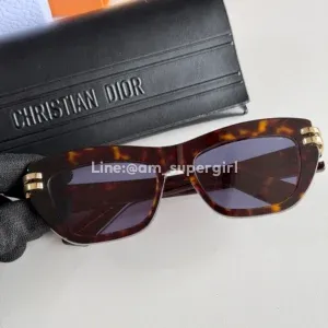 Dior CDior B2U In Havana Butterfly Sunglasses Acetate Frame With Blue Lenses
