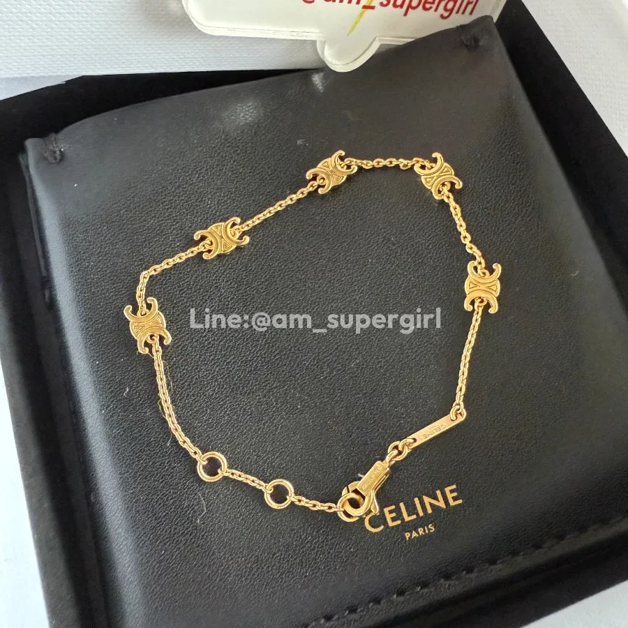 Celine Mini Triomphe Bracelet in Brass with Gold Finish 2023
