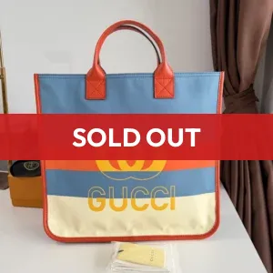 Gucci Interlocking G Web Stripe Tote