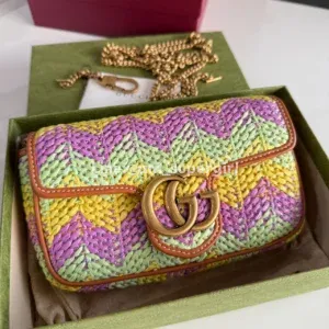 Gucci Marmont Supermini Raffia